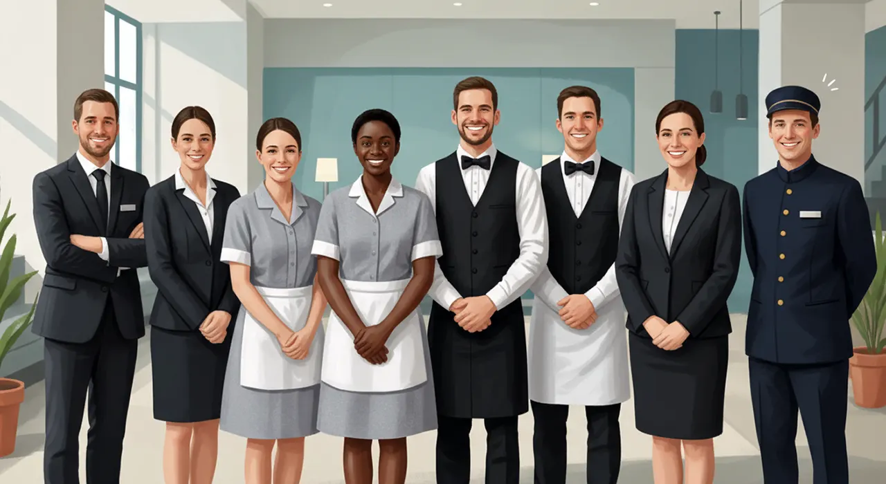 Les différents métiers dans un hôtel